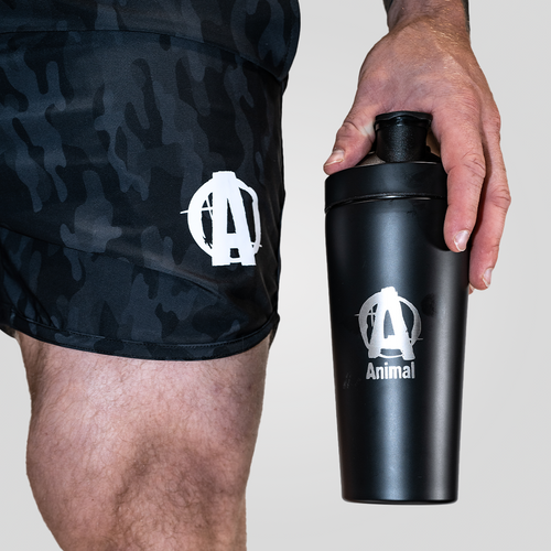 Animal Black Stainless Steel 24 oz. Shaker Bottle