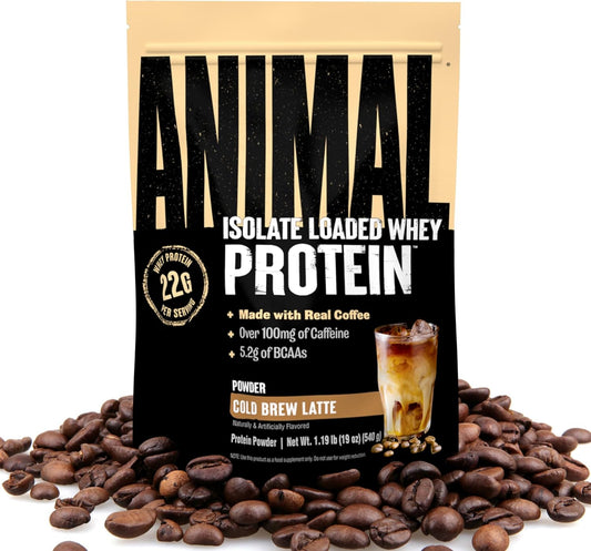 iso protein powder with REAL COFFEE for a true authentic flavor